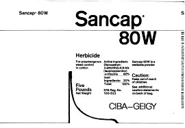 U.S. EPA, Pesticide Product Label, SANCAP 80 W, 05/13/1975