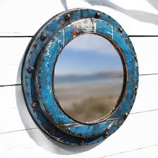 Porthole Cabin Wall Mirror Recycled