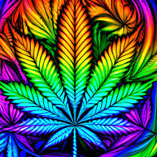 psychedelic pot leaf art creative fabrica