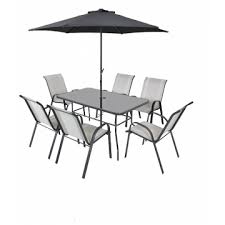 Soro Cool Grey 8 Piece Table And