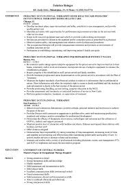 pediatric occupational therapist resume