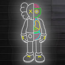 kaws 44 5x21in neon sign aesthetic