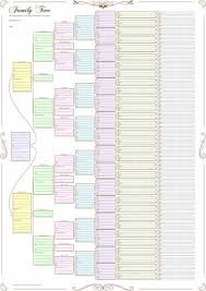 Details About Family Tree Chart 8 Generation Pastel Coloured Pedigree Chart Rolled In A Tube