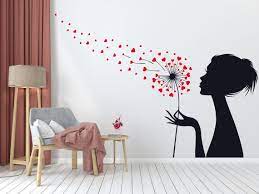 Dandelion Hearts Wall Decal Flowers