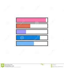 Numbered Bar Chart Icon Element Of Colored Charts And