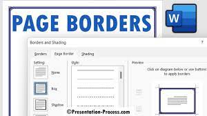 how to add page border in ms word