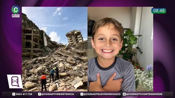 Una familia busca desesperadamente a un niño de 8 años que quedó bajo los escombros. Lucas Gámez, hijo de padres venezolanos pero nacido en Buenos Aires, se encontraba junto a familiares en la ciudad ...