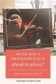 Remove A Photograph Stuck To Glass
