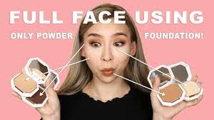 full face using only powder foundation