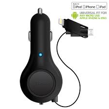 Cellet 2 1a 10w Apple Certified Retractable Lightning Car Charger With Micro Usb For Iphone Xs Max Xr Xs X 7 7plus 8 8plus Android Phones Walmart Com Walmart Com
