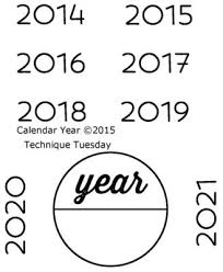Calendar Years Stamp Set