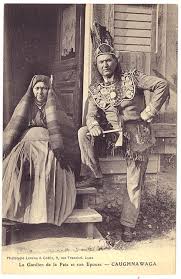 She too is from kahnawake, the kanien'kehá:ka (mohawk) community. A Mohawk Couple From Caughnawaga In This Circa 1910 Printed Postcard No Other Identif Native American History Native American Heritage Native American Indians