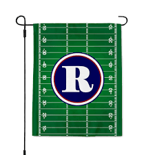 Football Field Monogram Garden Flag