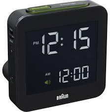 braun bnc009 digital alarm clock black