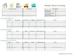 Travel Itinerary Template Unique Excel Family Vacation
