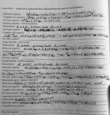 Metathesis Reactions And Net Ionic