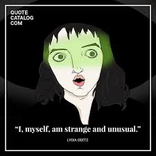 I myself am strange and unusual modern quote design popsockets popgrip: Quote Catalog On Twitter I Myself Am Strange And Unusual Lydia Deetz Http T Co Klb3gm031i