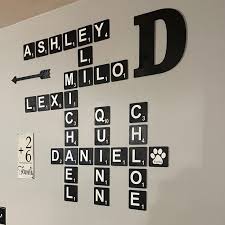 Wooden Crossword Name Wall Puzzle Large
