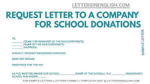 letter to request donation for