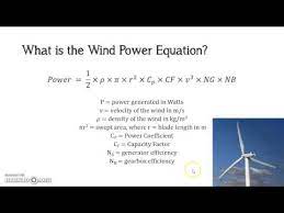 The Wind Power Equation