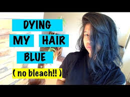 Bleaching your hair can strip away the hair follicle of moisture. How I Dyed My Hair Blue No Bleach Vlog 15 Youtube