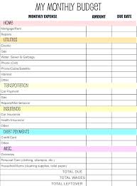 Monthly Expense Spreadsheet Template Excel Daily Office