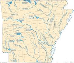 map of arkansas lakes streams and rivers
