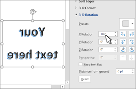 reverse or mirror text in word