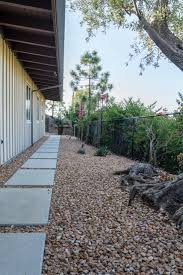 Sideyard With Concrete Pavers And