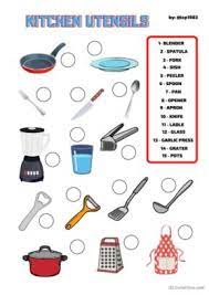 51 kitchen utensils english esl