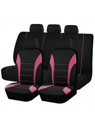 9pcs Set Pink Car Seat Covers Airbag