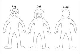 Person Outline Template Body Outline Templates Of A Person
