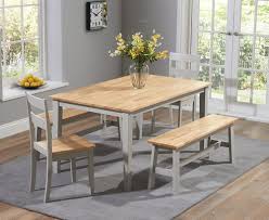 Shop target for dining chairs & benches you will love at great low prices. Mark Harris Chichester Oak And Grey Large Dining Table With 2 Chairs And 2 Benches Cfs Furniture Uk