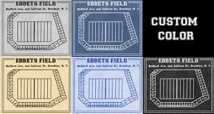 Print Of Vintage Ebbets Field Seating Chart Seating Chart On