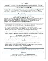 Resume For Childcare Mazard Info