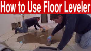 how to use floor leveler to fill low