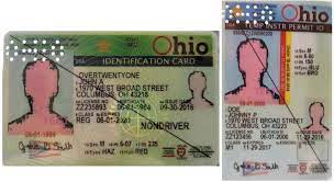 Header on the identification card is green if 21 years or older. Ohio Bmv