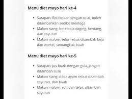 What is mayo clinic diet? Menu Diet Mayo Selama 5 Hari Bisa Turun 2 3 Kg Youtube