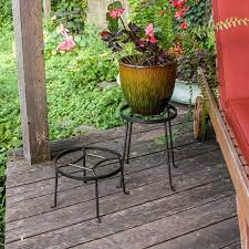 Set Of 2 Diamond Plant Stands Wrought