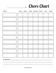 Chore Chart Free Printable Allfreeprintable With Regard
