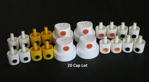 Lot Of Spray Paint Can Caps Mixed Male Nozzles Tips Rusto Ny Fats Thins Outlines Graffiti And Painting