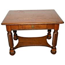 Space planning and blueprints, cad design and equipment plans, equipment schedules and specifications, furniture and shelving estimates, layout and configuration expertise. Antique Library Table Tiger Oak Carved Writing Desk Bookshelf Dove At Melrose Vintage And Antique Furniture Ruby Lane