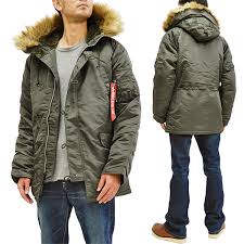 Alpha Industries N 3b Parka Mens Slimmer Fit Military Style Coat Jacket 20094 Replica Gray