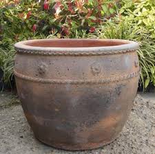 Large Oldstone Piecrust Garden Pots