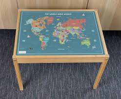 Kids World Map Table Top Sticker Only