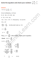 One Variable Class 8 Extra Questions