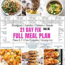 21 day fix meal plan vol 16