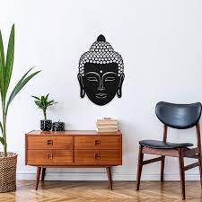Buddha Face Metal Wall Art For