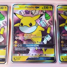 Pokémon character cards, energy cards and trainer cards. Covid 19 Pikachu Gx Cards By Brammers Pokemon Cards Facebook