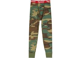 Supreme Hanes Thermal Pant 1 Pack Fw19 Woodland Camo
